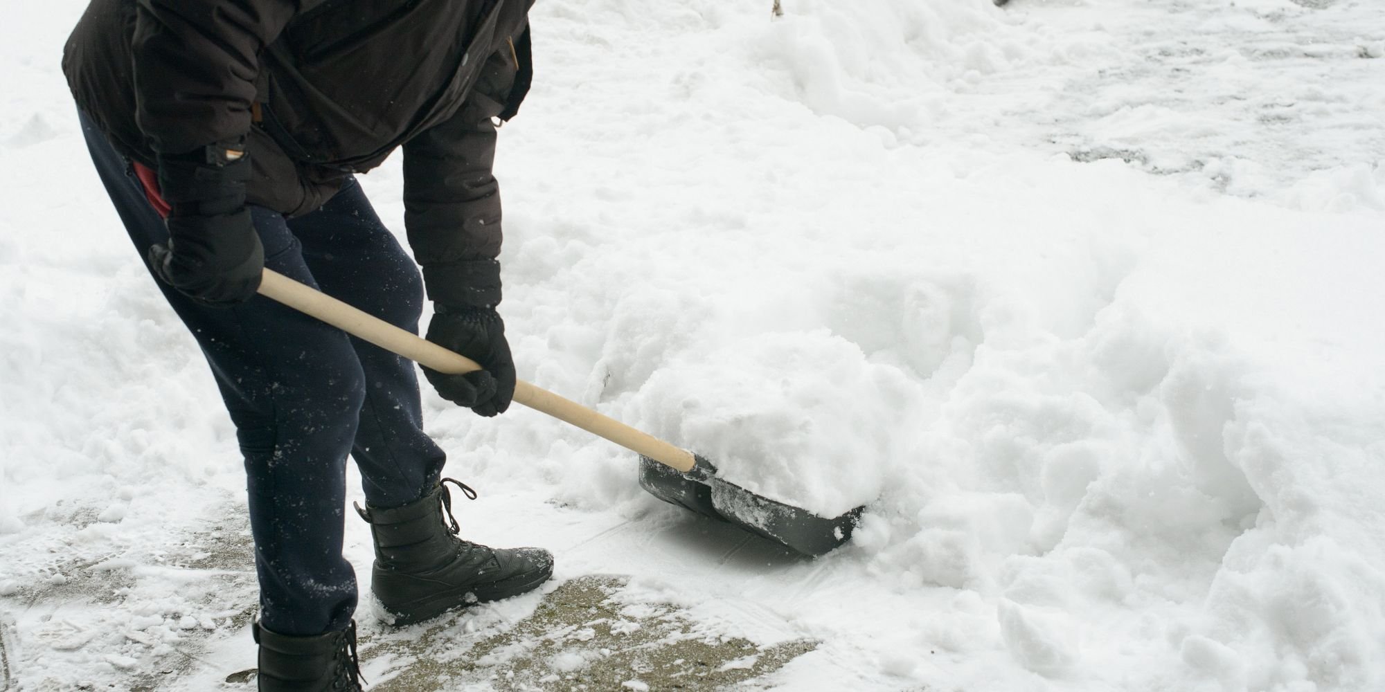 clearning the walkway so contractors can get in to work on their whole home remodel