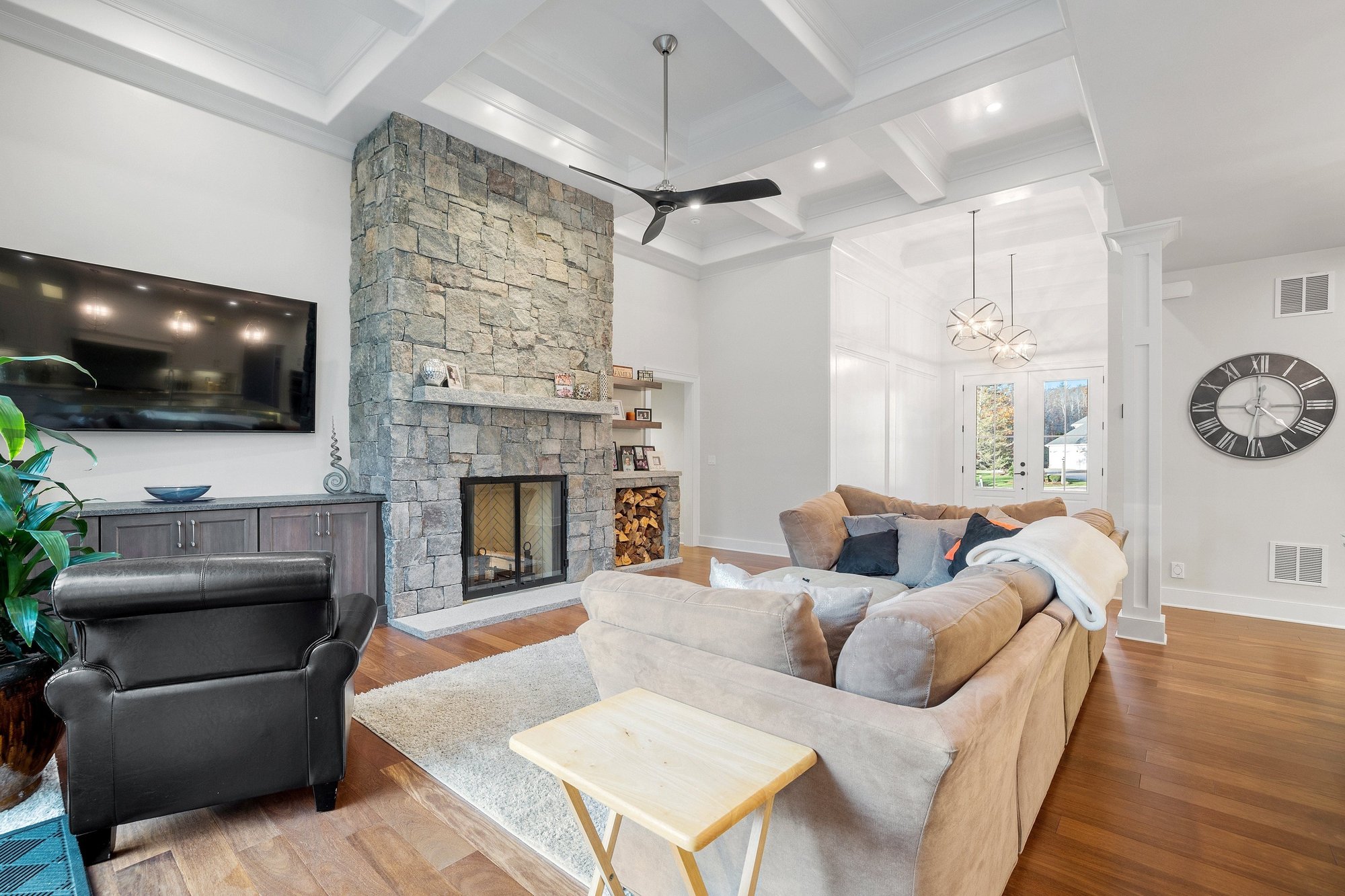 Living Room Renovation with Fireplace Utah Marshall Homes
