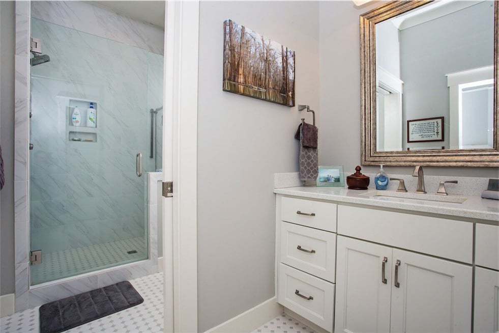Bathroom with walk in shower - Marshall Homes - Luxury Renovations - Home Builder - Utah