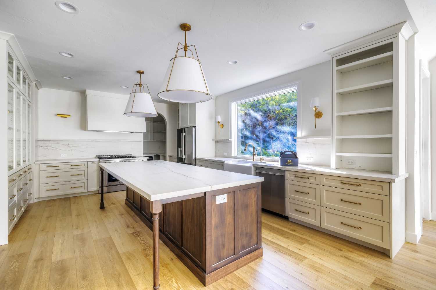 Kitchen in a custom home by Marshall Homes in Salt Lake City, UT
