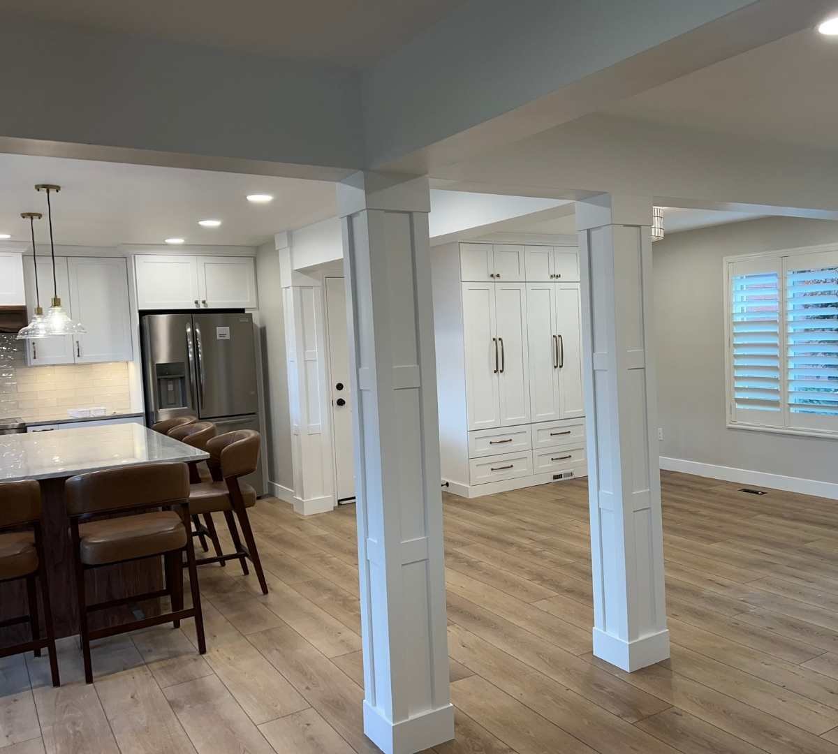 Open-concept kitchen remodel by Marshall Homes Utah