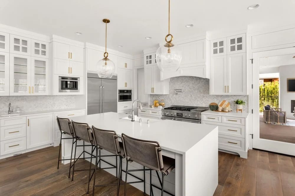 Remodeled Kitchen with island Marshall Homes Utah