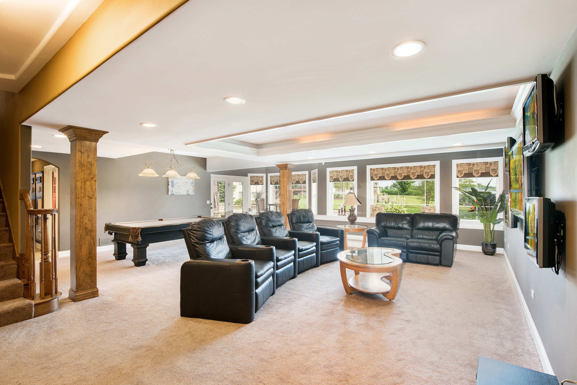 Luxury Basement Entertainment Room - Utah Basement Remodeling